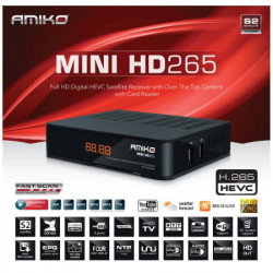 Amiko prijemnik satelitski, DVB-S2, Full HD, H.265 - MINI HD265 - Img 2