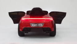 Audi 915 - Crveni Auto na akumulator sa kožnim sedištem i mekim gumama + funkcija ljuljanja - Img 7