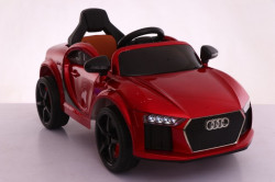 Audi MIni Auto na akumulator sa kožnim sedištem i mekim gumama - Crveni - Img 2