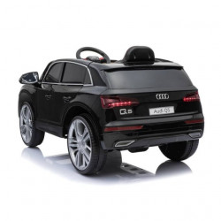 Audi Q5 2019 Licencirani auto na akumulator sa kožnim sedištem i mekim gumama - Crni - Img 2