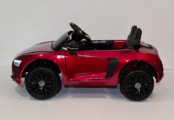 Audi R8 Spyder - Crveni Licencirani auto za decu na akumulator sa kožnim sedištem i mekim gumama - Img 4