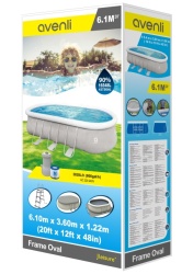 Avenli Porodični montažni bazen 610x360x122 SET sa merdevinama , pumpom , prekrivačem i postoljem - Img 10