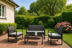 Baštenska Garden Relax set od Ratana za 4 osobe sa jastucima