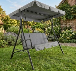 Baštenska ljuljaška - Swing Comfort - 170x110x152cm - siva - Img 3