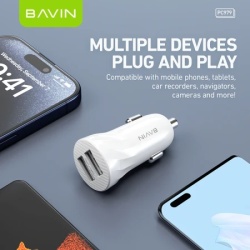 Bavin Auto punjač 2xUSB + kabl Micro crna ( 90043 )-8