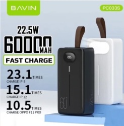 Bavin Power bank 60000mAh Micro/TypeC & Lightning  crna ( 90317 )-6