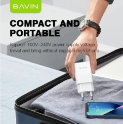 Bavin punjač 2.4A USB-A + kabl Micro bela ( 90026 )-5