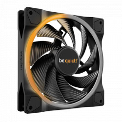 Be Quiet! light wings 140mm PWM high-speed, 2200 rpm, Noise level 31 dB, 4-pin connector, Airflow (71.7 cfm / 121.82 m3/h), ARGB lighting o - Img 1