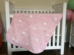 Bebi ćebe Emboss - 100x120cm Happy days Pink ( VLK000363-HappydaysPink )