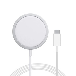 Bezicni punjac (wifi) magnetic connection 15w sa type c kablom beli model 1 ( P947 )