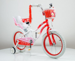 Bicikl 16" sa pomoćnim točkovima model 716 - crveno/narandzasta - Img 2