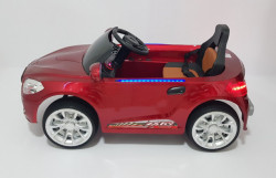 BMW 2 Auto na akumulator sa kožnim sedištem i mekim gumama - Crveni - Img 3