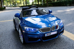 BMW 8 Auto za decu na akumulator sa kožnim sedištima i mekim gumama - Plavi ( BJP807 ) - Img 5