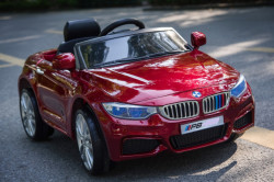 BMW 8 Auto za decu na akumulator sa kožnim sedištima i mekim gumama - Crveni ( BJP807 ) - Img 8