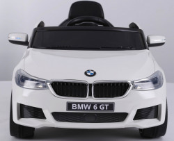 BMW GT 6 Licencirani Dečiji auto na akumulator sa kožnim sedištima i mekim gumama - Beli - Img 16
