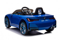 BMW i4 Dečiji Auto na akumulator sa kožnim sedištem i mekim gumama - Plavi - Img 4