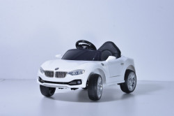BMW Mini Auto na akumulator sa kožnim sedištem i mekim gumama - Beli - Img 1