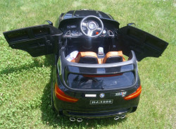 BMW X5 M auto za decu na akumulator sa kožnim sedištem i mekim gumama (1588) - crni - Img 5