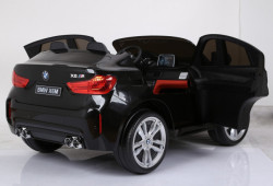 BMW X6 M Licencirani dvosed na akumulator sa kožnim sedištima i mekim gumama - Crni - Img 10