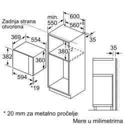 Bosch 25L/900W/ugradna/crna mikrotalasna ( BFL554MB0 ) -4