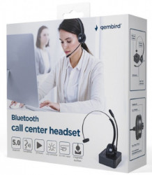 BTHS-M-01 Gembird Bluetooth slušalice za Call centar, mono, crne - Img 2