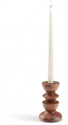 Candlestick Janus fi 9xH14cm wood ( 4912330 ) - Img 2