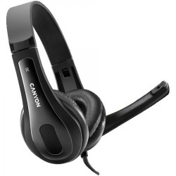 Canyon CHSU-1 basic PC headset with microphone Black ( CNS-CHSU1B )  - Img 1