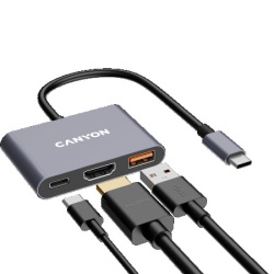 Canyon hub DS-4 3in1 USB-C Grey ( CNS-TDS4 ) -2