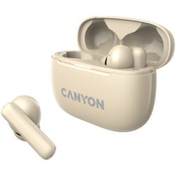 Canyon OnGo TWS-10 ANC+ENC, Bluetooth Headset, Beige ( CNS-TWS10BG )  - Img 5