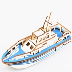 Čarolijashop 3d drvena slagalica - Mali brod ( 309)-4
