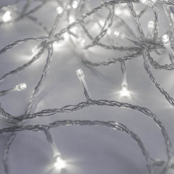 Crystaline LED svetleći niz 5m, 50 kom, hladno bela, transparentni kabl, unutrašnja upotreba ( KAT 052 ) - Img 3