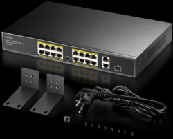Cudy FS1018PS1 16-Port 10/100M PoE+ Switch, 1Gbit Uplink + 1 Gbit Combo SFP Port, 200W, steel case - Img 2