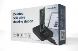 DD-U3M2 Gembird Desktop USB Type-C M.2 SATA & NVME SSD drive docking station, black - Img 4