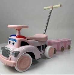 Dečija guralica sa prikolicom 473 - roze