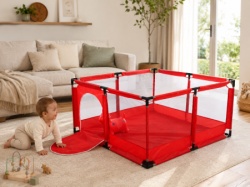 Dečija ogradica za igru sa mrežom 127x127x65 cm ( KLK2608-Red )