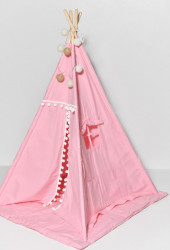 Dečiji Indijanski šator sa lampicama - Pink - Img 3