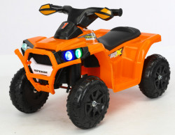 Dečiji mini kvad na akumulator (6V) – LED svetla Muzika ( SM24004C ) Narandžasti