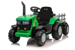 Dečiji Traktor na Akumulator Sa Prikolicom Zeleni ( 12616 )