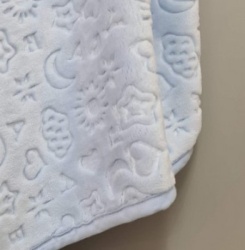 Dekordom ćebe cb emboss baby blanket - mavi ( 014712 )-2