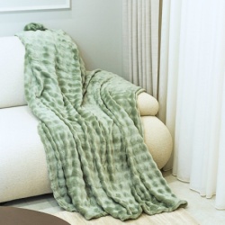 Dekordom ćebe soft wave 200x220 - dark green ( 024927 )-2