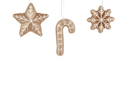 Dekordom dekoracija - hanging star/candy stick 11cm 512657 - brown - kmg ( 045688 )