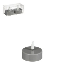 Dekordom novogodišnja dekoracija - led candle set 2pcs 1145634 - grey - edl ( 041439 )-2