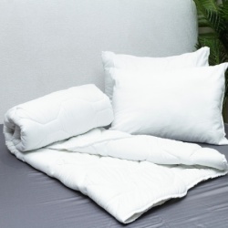 Dekordom Set jorgan + jastuk 2pcs - white - double 200x200/50x70 ( 025002 )