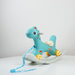 Dino Baby - Njihalica za decu sa točkovima Model 625 - Plava - Img 2