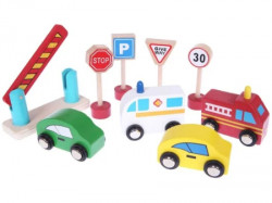 Eco Toys drvena garaža sa stazom i liftom + automobili ( 1085 ) - Img 3