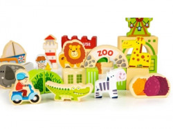 Eco Toys Drvene edukativne kocke city zoo 120 komada ( HM015501 ) - Img 2