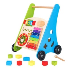 Ecotoys Edukativna drvena guralica činele + kocke ( TL00011 )-1