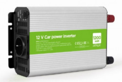 EG-PWC1200-01 Gembird 12V Auto inverter DC/AC 1200W+USB port - Img 1