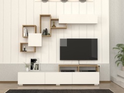 Elit tv regal belo-hrast ( 0000425 )