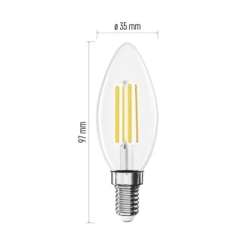 Emos zf3d43 Led sijalica filament candle 5,9w(60w) 806lm e14 nw ( 3488 )-2